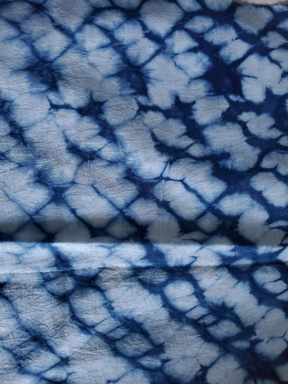 Indigo Dyed Hand Printed Cotton Fabric