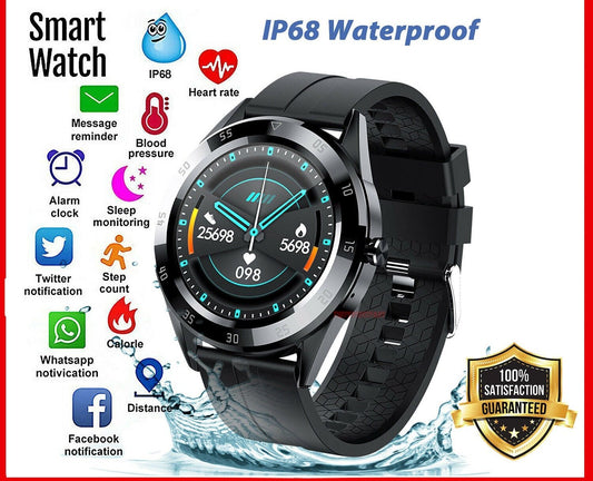 Waterproof Bluetooth Smart Watch Phone Mate Heart Rate Tracker For iOS Android