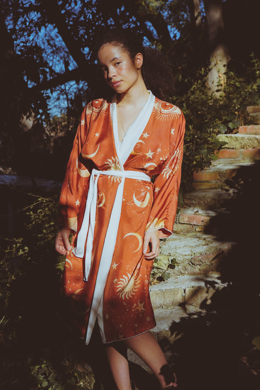 The Royal Silk Robe in Dawn