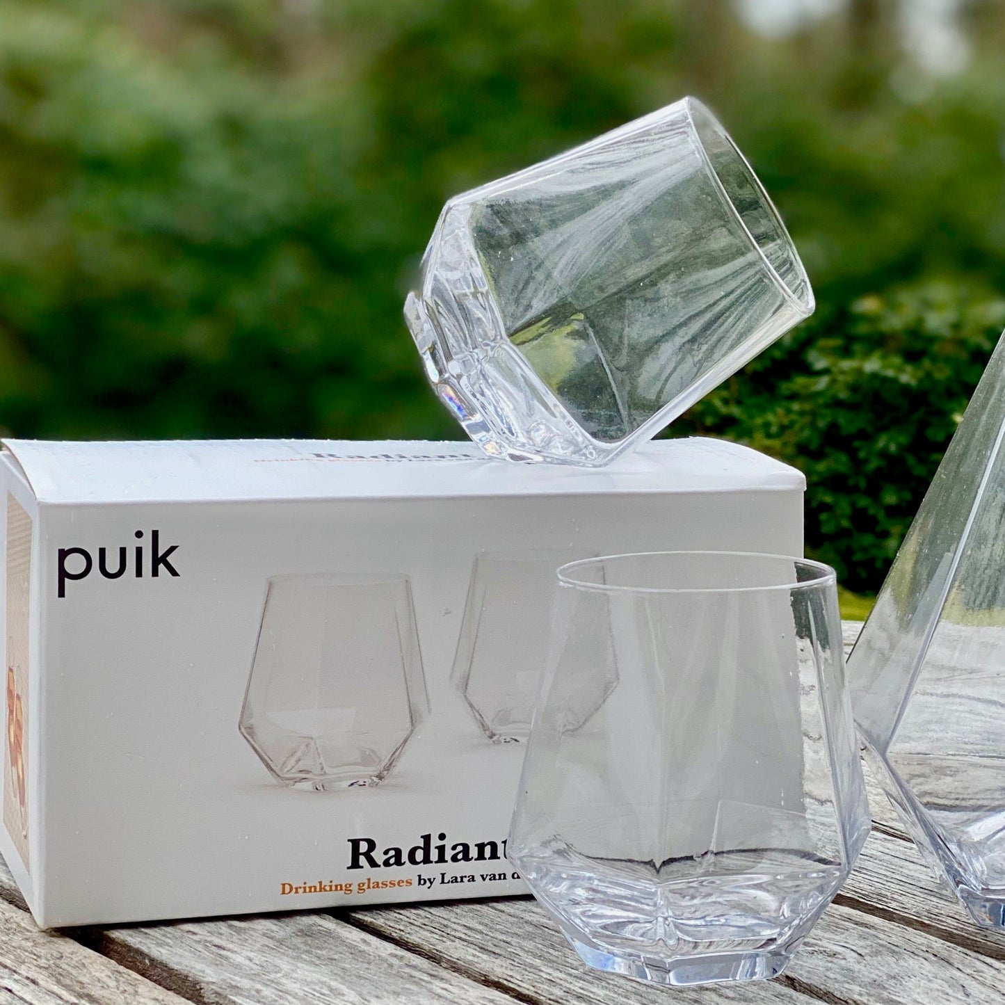 RADIANT by PUIK - Classy Diamond Shaped Crystal Glass - set of 2