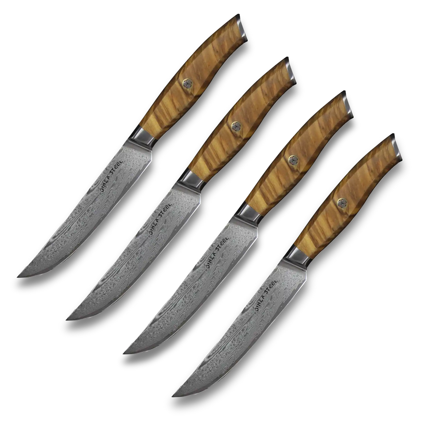 AMELIA Five | Essential VG10 Damascus Steel Steak Knife Set