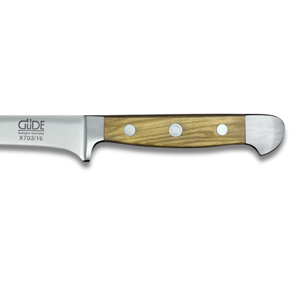 ALPHA OLIVE | Boning Knife 16cm (Flexible) | Forged Steel / Olive Wood Handle