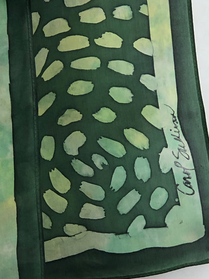 "Woodland Maze" - Hand-dyed Silk Scarf - $125