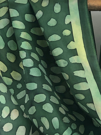 "Woodland Maze" - Hand-dyed Silk Scarf - $125